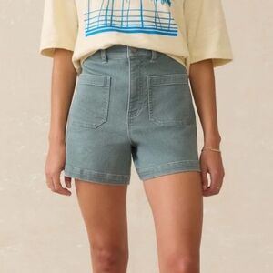 Faherty High Waist Patch Pocket Shorts NWT